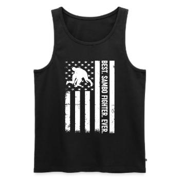 Sambo Wrestler Sambo Martial Arts - Best Sambo - Männer Premium Bio Tank Top - Schwarz - Vorne - Michal (187cm)