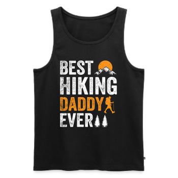 Best Hiking Daddy Ever - Outdoor Hiking Dad - Men's Premium Organic Tank Top - black - Front - AI Model Male 178 light (178cm)