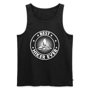 Best Hiker ever - Mountain Hiking Mountain Hiker - Männer Premium Bio Tank Top - Schwarz - Vorne - AI Model Male 178 light (178cm)