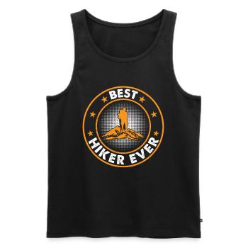 Best Hiker ever - Mountain Hiker Outdoor Hiking - Männer Premium Bio Tank Top - Schwarz - Vorne - AI Model Male 178 light (178cm)