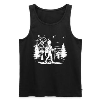 Hiking Girls Hiking Lover Mountain Hiking Girl - Männer Premium Bio Tank Top - Schwarz - Vorne - Michal (187cm)