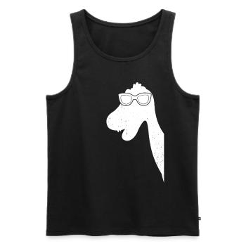 Funny Dinosaur with Sunglasses T-Rex Dino Funny - Männer Premium Bio Tank Top - Schwarz - Vorne - Michal (187cm)
