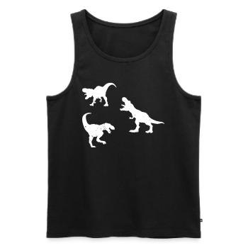Dinosaur Silhouette T-Rex Dinosaur - Männer Premium Bio Tank Top - Schwarz - Vorne - AI Model Male 178 light (178cm)