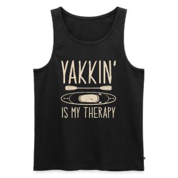 Yakkin est ma thérapie - Kayakiste Amateur de Kayak - Débardeur bio Premium Homme - noir - Devant - Michal (187cm)