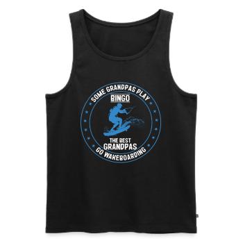 Some grandpas play bingo the best grandpas go - Men's Premium Organic Tank Top - black - Front - Michal (187cm)