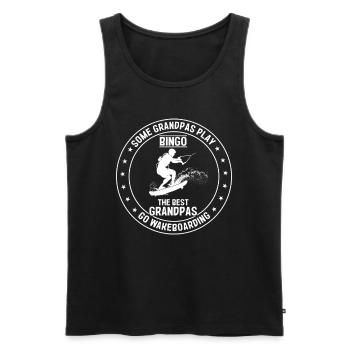 Some grandpas play bingo the best grandpas go - Men's Premium Organic Tank Top - black - Front - Michal (187cm)