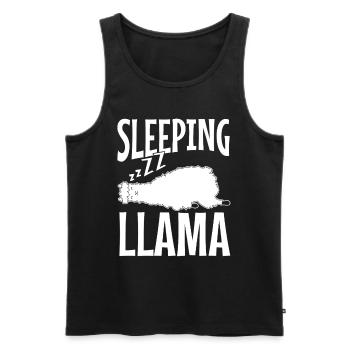 Llama Cute Llama Alpaca Sleeping Llama - Men's Premium Organic Tank Top - black - Front - AI Model Male 178 light (178cm)