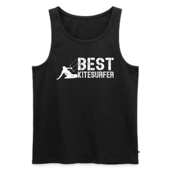 Kitesurfing Kiteboarding - Best Kitesurfer - Männer Premium Bio Tank Top - Schwarz - Vorne - Michal (187cm)