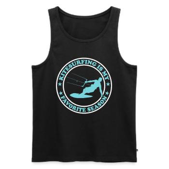 Le kitesurf est ma saison préférée - Kiteboard - Débardeur bio Premium Homme - noir - Devant - Michal (187cm)