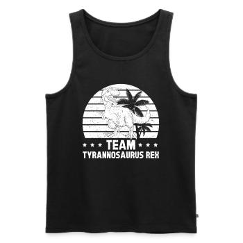 Équipe Tyrannosaurus Rex - Dinosaure Drôle Dino - Débardeur bio Premium Homme - noir - Devant - Michal (187cm)