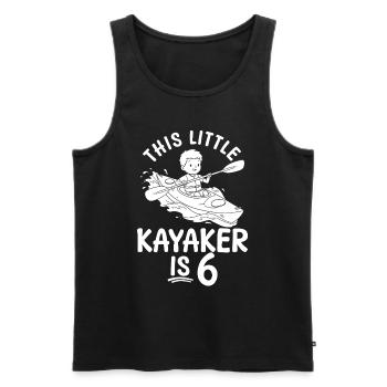 This little Kayaker is 6 Years Kayaking Kids - Männer Premium Bio Tank Top - Schwarz - Vorne - Michal (187cm)