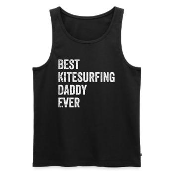 Meilleur Kitesurf Daddy de tous les temps - Kiteboarding Daddy - Débardeur bio Premium Homme - noir - Devant - Michal (187cm)
