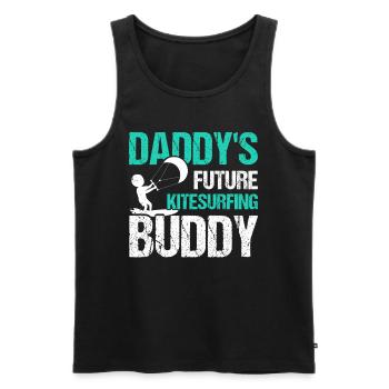 Kitesurfer Baby - Daddy's Future Kitesurfing Buddy - Men's Premium Organic Tank Top - black - Front - Michal (187cm)