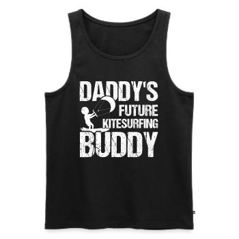 Kiteboarding Baby - Daddy's Future Kitesurfing - Men's Premium Organic Tank Top - black - Front - Michal (187cm)