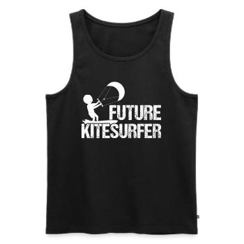 Kiteboarding bébé - Future Kitesurfer - Débardeur bio Premium Homme - noir - Devant - Michal (187cm)
