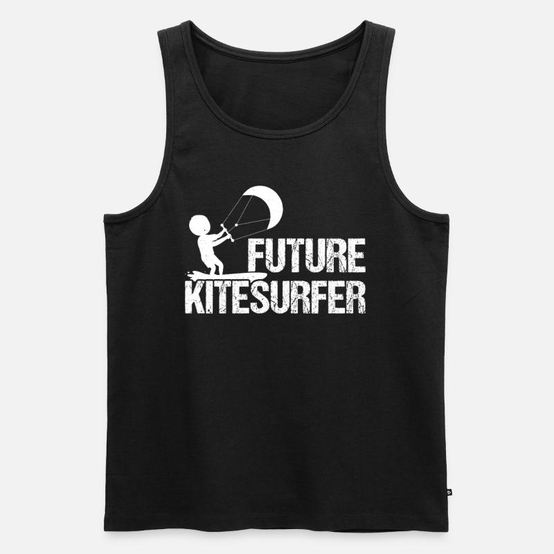 Kiteboarding Baby - Future Kitesurfer - Männer Premium Bio Tank Top - Schwarz