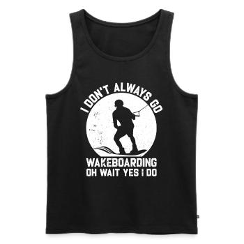 Je ne fais pas toujours du Wakeboard - Wakesurf - Débardeur bio Premium Homme - noir - Devant - AI Model Male 178 light (178cm)