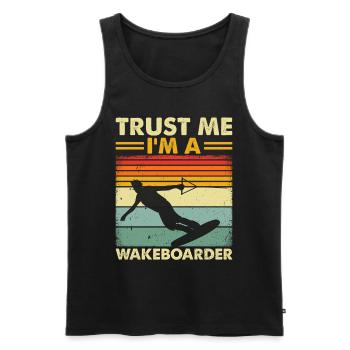 Wakeboarder Wakeboard - Croyez-moi, je suis un - Débardeur bio Premium Homme - noir - Devant - Michal (187cm)