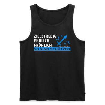 Sternzeichen Schütze - Eigenschaften - Männer Premium Bio Tank Top - Schwarz - Vorne - Michal (187cm)