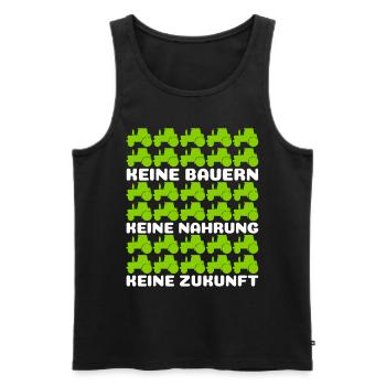 Keine Bauern Keine Nahrung Keine Zukunft Bauer - Männer Premium Bio Tank Top - Schwarz - Vorne - Michal (187cm)