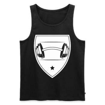 Bodybuilding Gewichtheben Fitness Workout - Männer Premium Bio Tank Top - Schwarz - Vorne - Michal (187cm)