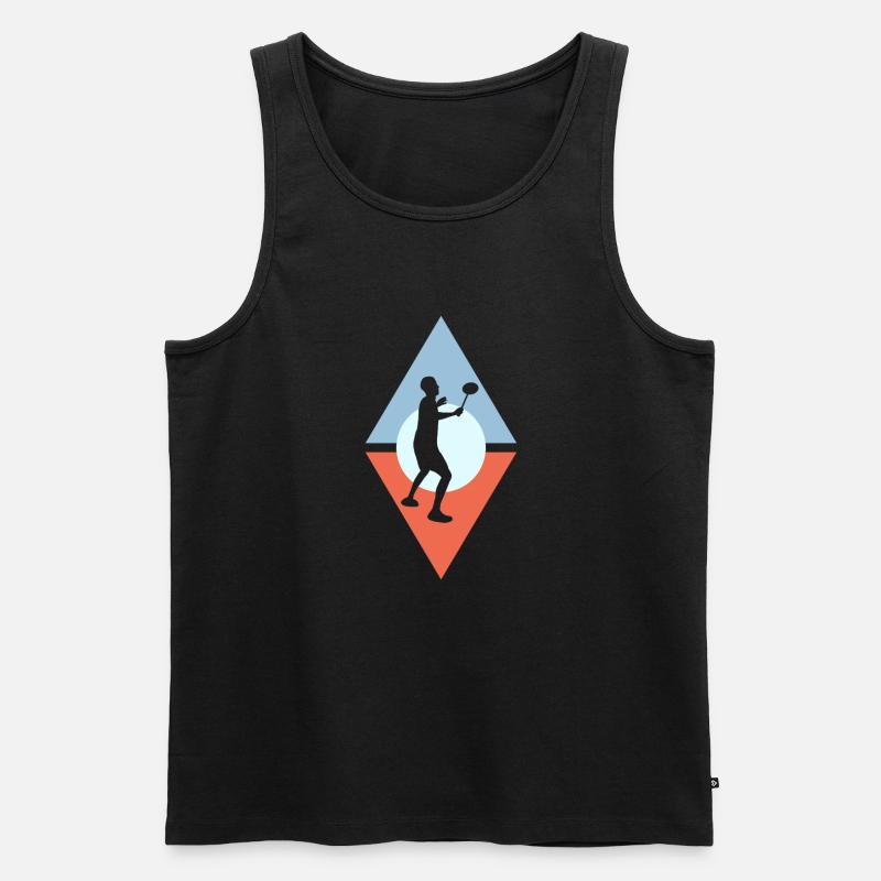 Badminton Badmintonschläger - Männer Premium Bio Tank Top - Schwarz