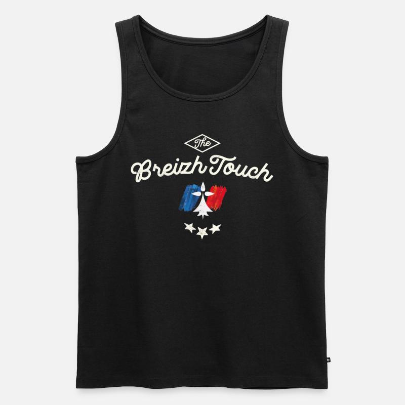 Breizh-Berührung - Männer Premium Bio Tank Top - Schwarz
