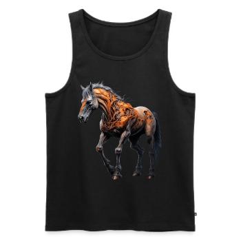 Gruseliges Halloween-partykostüm, Zombie-pferd - Männer Premium Bio Tank Top - Schwarz - Vorne - Michal (187cm)