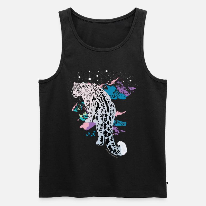 Snow Leopard - Männer Premium Bio Tank Top - Schwarz
