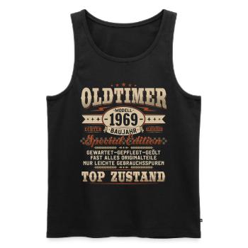 Oldtimer Baujahr 1969 Jahrgang Geburtstag Geschenk - Männer Premium Bio Tank Top - Schwarz - Vorne - Michal (187cm)