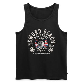 Schwertstrand D Day 80. Jahrestag - Männer Premium Bio Tank Top - Schwarz - Vorne - AI Model Male 178 light (178cm)