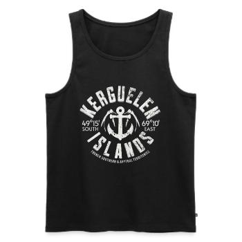 Kerguelen-Inseln - Männer Premium Bio Tank Top - Schwarz - Vorne - AI Model Male 178 light (178cm)