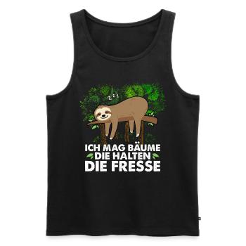 I like trees that keep their mouths shut - Men's Premium Organic Tank Top - black - Front - Michal (187cm)