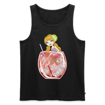 Sea Breeze Cocktail - Männer Premium Bio Tank Top - Schwarz - Vorne - AI Model Male 178 light (178cm)