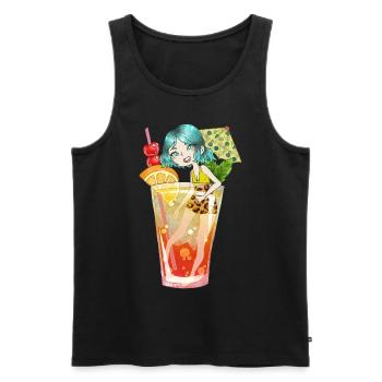 Cocktail au lever du soleil - Débardeur bio Premium Homme - noir - Devant - Michal (187cm)