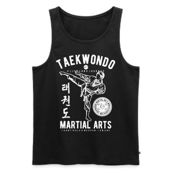 Taekwondo Tae Kwon Do - Débardeur bio Premium Homme - noir - Devant - Michal (187cm)