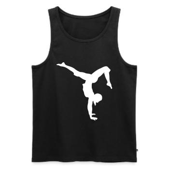 Gymnastik Tänzerin - Männer Premium Bio Tank Top - Schwarz - Vorne - Michal (187cm)