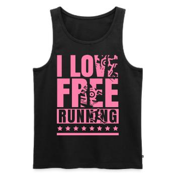 Ich liebe Parkour Frei Laufen Parkourläuferin Spor - Männer Premium Bio Tank Top - Schwarz - Vorne - Michal (187cm)