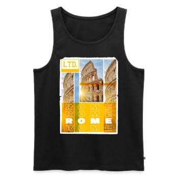 Rom Rome Italien Stadt Skyline Heimat Liebe - Männer Premium Bio Tank Top - Schwarz - Vorne - Michal (187cm)