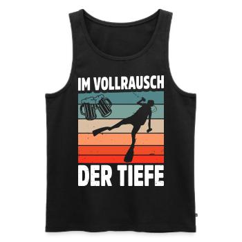 Tauchen Schorcheln Taucher Apnoe Scuba Tauchen - Männer Premium Bio Tank Top - Schwarz - Vorne - AI Model Male 178 light (178cm)