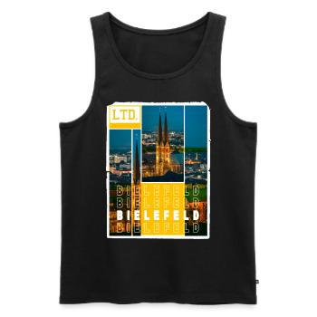 Bielefeld Deutschland Stadt Skyline Heimat Liebe - Männer Premium Bio Tank Top - Schwarz - Vorne - Michal (187cm)