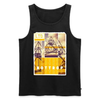 Bottrop Germany City Skyline Home Love - Men's Premium Organic Tank Top - black - Front - AI Model Male 178 light (178cm)
