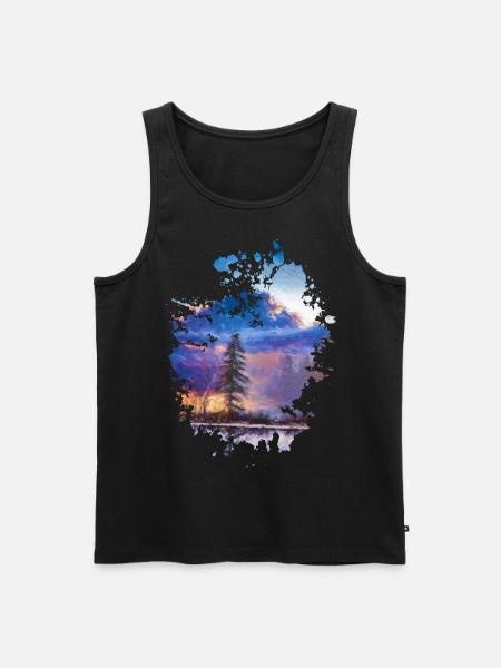 Baum - Männer Premium Bio Tank Top - Schwarz