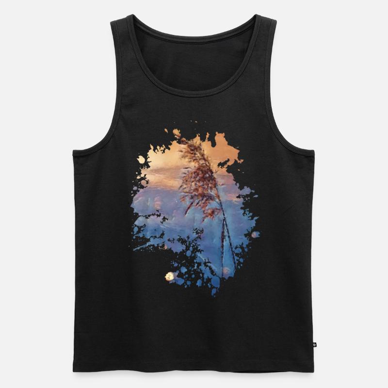 Getreide - Männer Premium Bio Tank Top - Schwarz