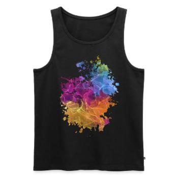 Kunst - Männer Premium Bio Tank Top - Schwarz - Vorne - AI Model Male 178 light (178cm)