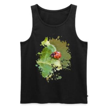 Marienkäfer - Männer Premium Bio Tank Top - Schwarz - Vorne - Michal (187cm)