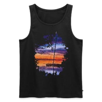 Boot - Männer Premium Bio Tank Top - Schwarz - Vorne - Michal (187cm)