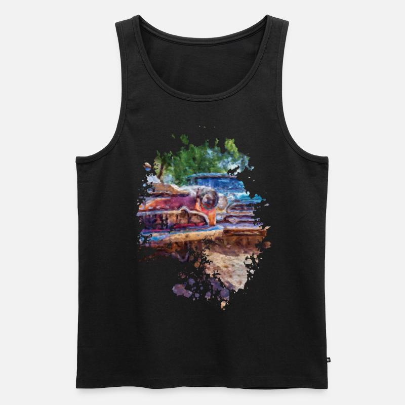 Oldtimer - Männer Premium Bio Tank Top - Schwarz