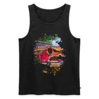 Oldtimer - Männer Premium Bio Tank Top - Schwarz - Vorne - AI Model Male 178 light (178cm)