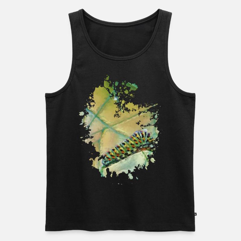 Raupe - Männer Premium Bio Tank Top - Schwarz